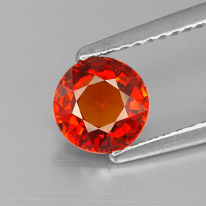 Granato spessartite naturale arancione da 1,10 ct, taglio rotondo, VS