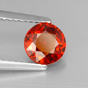 Granato spessartite naturale arancione da 1,10 ct, taglio rotondo, VS