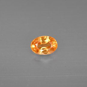Granato spessartite naturale arancione da 0,72 ct, taglio ovale, VS