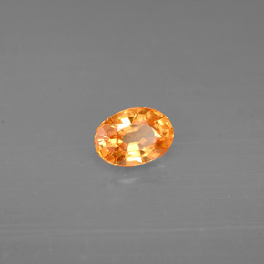 Granato spessartite naturale arancione da 0,72 ct, taglio ovale, VS