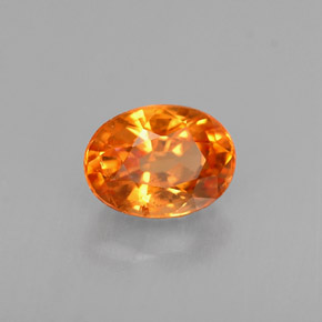 Granato spessartite naturale arancione da 0,78 ct, taglio ovale, VS