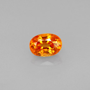 Granato spessartite naturale arancione da 0,80 ct, taglio ovale, VS