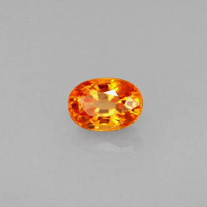 Granato spessartite naturale arancione da 0,80 ct, taglio ovale, VS