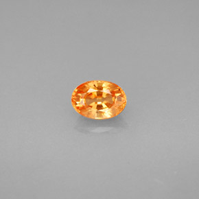 Granato spessartite naturale arancione da 0,72 ct, taglio ovale, VS