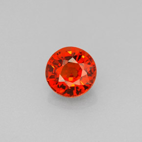 Granato spessartite naturale arancione da 0,80 ct, taglio rotondo, VVS-VS