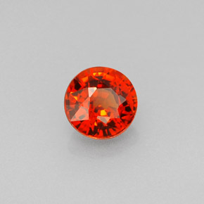 Granato spessartite naturale arancione da 0,80 ct, taglio rotondo, VVS-VS
