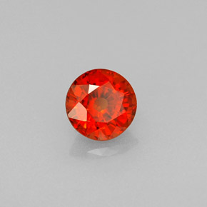 Granato spessartite naturale arancione da 0,64 ct, taglio rotondo, VS