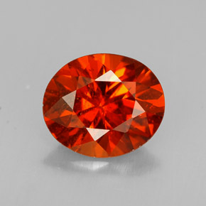Granato spessartite naturale arancione da 1,73 ct, taglio ovale, VS-SI