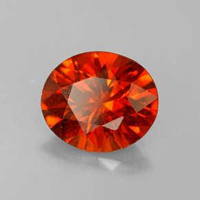 Granato spessartite naturale arancione da 1,73 ct, taglio ovale, VS-SI