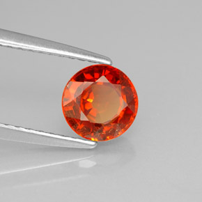 Granato spessartite naturale arancione da 1,28 ct, taglio rotondo, VS-SI