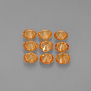 Granato spessartite naturale arancione da  ct, taglio rotondo, VS
