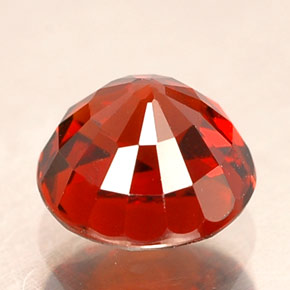 Granato spessartite naturale rosso da 1,39 ct, taglio rotondo, VVS