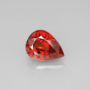 Granato spessartite naturale arancione da 2,61 ct, taglio a pera, VVS-VS
