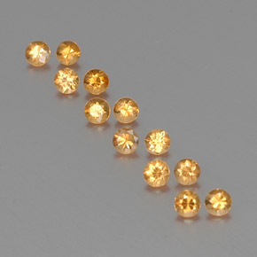 Gemme di Granato spessartite Arancione naturale da  ct, Taglio rotondo, VVS-VS