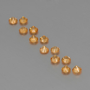 Gemme di Granato spessartite Arancione naturale da  ct, Taglio rotondo, VVS-VS