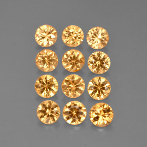 Gemme di Granato spessartite Arancione naturale da  ct, Taglio rotondo, VVS-VS