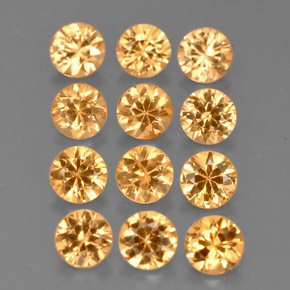 Gemme di Granato spessartite Arancione naturale da  ct, Taglio rotondo, VVS-VS