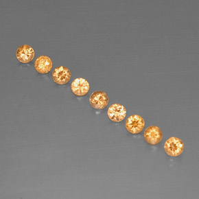 Gemme di Granato spessartite Arancione naturale da  ct, Taglio rotondo, VVS-VS