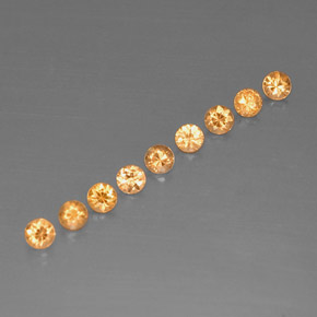 Gemme di Granato spessartite Arancione naturale da  ct, Taglio rotondo, VVS-VS