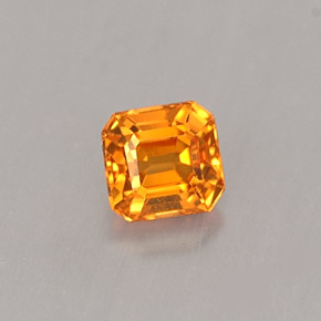 Granato spessartite naturale arancione da 0,41 ct, taglio smeraldo, VS