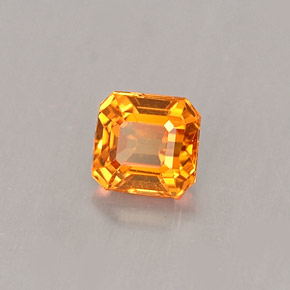 Granato spessartite naturale arancione da 0,41 ct, taglio smeraldo, VS