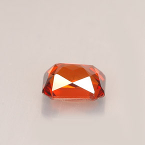 Granato spessartite naturale arancione da 1,40 ct, taglio smeraldo, VVS-VS