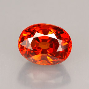 Granato spessartite naturale rosso da 2,14 ct, taglio ovale, VVS-VS
