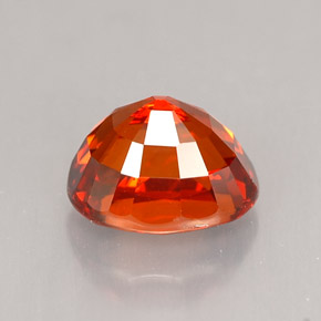 Granato spessartite naturale rosso da 2,14 ct, taglio ovale, VVS-VS