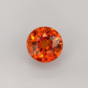Granato spessartite naturale arancione da 1,13 ct, taglio rotondo, VS-SI