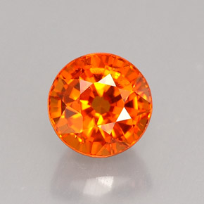 Granato spessartite naturale arancione da 1,07 ct, taglio rotondo, VS