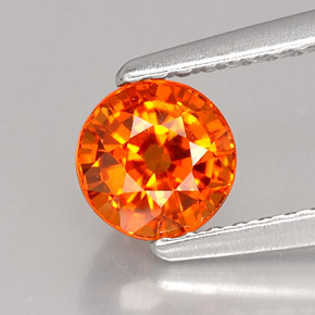 Granato spessartite naturale arancione da 1,07 ct, taglio rotondo, VS
