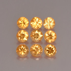 Gemme di Granato spessartite Arancione naturale da  ct, Taglio rotondo, VS