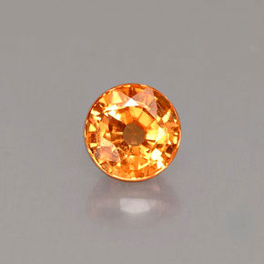 Granato spessartite Arancione naturale da 1.01 ct, Taglio rotondo, VS