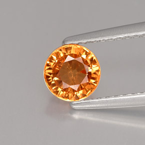 Granato spessartite naturale arancione da 1,19 ct, taglio rotondo, VS