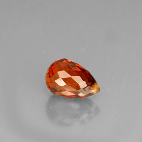 Granato spessartite naturale arancione da 1,36 ct, briolette, VVS-VS