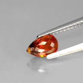 Granato spessartite naturale arancione da 1,36 ct, briolette, VVS-VS