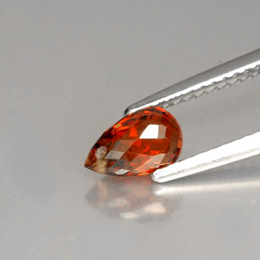 Granato spessartite naturale arancione da 1,28 ct, briolette, VS