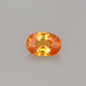 Granato spessartite naturale arancione da 0,60 ct, taglio ovale, VS-SI