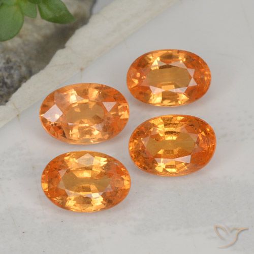 Gemme di Granato spessartite Arancione Ambra naturale da 2.70 ct, Taglio ovale, VS