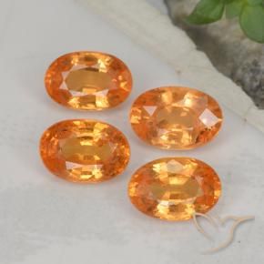 Gemme di Granato spessartite Arancione Ambra naturale da 2.70 ct, Taglio ovale, VS