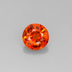 Granato spessartite Mandarino naturale da 0.83 ct, Taglio rotondo, VS