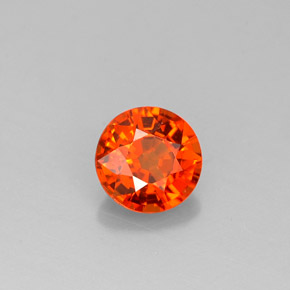 Granato spessartite Mandarino naturale da 0.83 ct, Taglio rotondo, VS