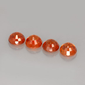 Granato spessartite naturale arancione da  ct, taglio rotondo, VS