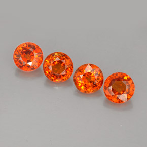 Granato spessartite naturale arancione da  ct, taglio rotondo, VS