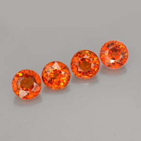 Granato spessartite naturale arancione da  ct, taglio rotondo, VS