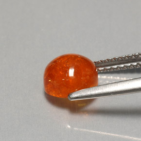Granato spessartite naturale arancione da 2,47 ct, trasparente, trasparente/traslucido