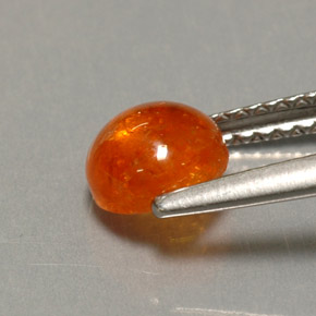 Granato spessartite naturale arancione da 1,43 ct, trasparente, trasparente/traslucido