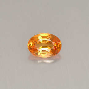 Granato spessartite Arancione naturale da 0.59 ct, Taglio ovale, VVS-VS