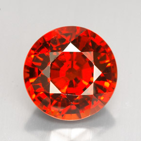 Granato spessartite naturale arancione da 8,88 ct, taglio rotondo, VS-SI