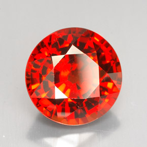 Granato spessartite naturale arancione da 8,88 ct, taglio rotondo, VS-SI